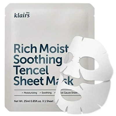 Afbeelding van klairs RICH Moist Soothing MASK 23ML 2 Masks PACK Masker, Dames, Maat: 50 ml,