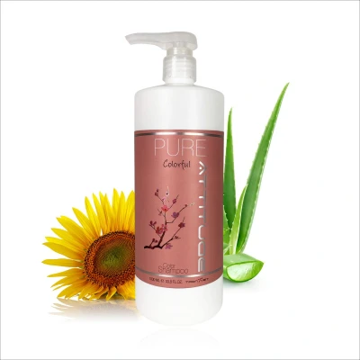 Afbeelding van Trontveit PURE Colorful ATTITUDE Shampoo 1000 ml Sulfaatvrij, Kleurbeschermend, Natuurlijke Ingrediënten, Vegan, Zonder Parabenen, Versterkt en Verzorgt
