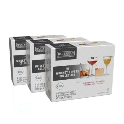 Afbeelding van Bartesian Set van 24 mixcapsules voor whiskyliefhebbers cocktailmachine Cocktailmixercapsuleset gebruik met de