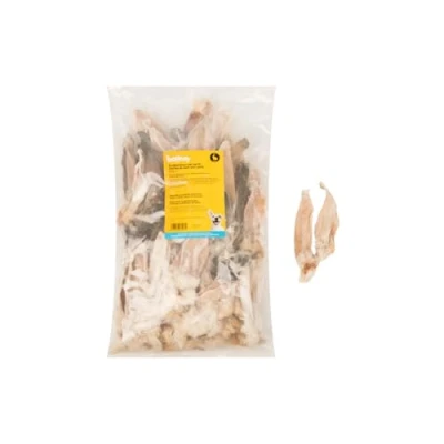 Afbeelding van Boomy Konijnenoren met vacht Gedroogde hondensnacks 100% natuurlijk en glutenvrije hondensnoepjes 500g