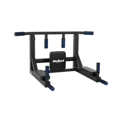 Afbeelding van Rebel Active Pull Up Bar Station Dip Krachtstation Wandmontage Inclusief Montageset Zwart