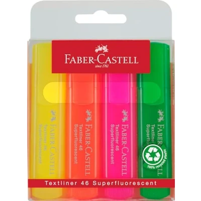 Image de Faber Castell Surligneur &quot;TEXTLINER 1546&quot; , étui de 4