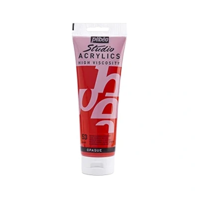Afbeelding van Pébéo Acrylique Fine Studio Acrylics Peinture Rouge Cadmium Foncé Imitation 250 ml 169 053