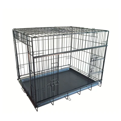 Afbeelding van Adori Bench Met 2 Schuifdeuren Zwart Hondenbench 76x53x61 cm