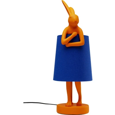 Afbeelding van Kare Table Lamp Animal Rabbit Matt Orange Blue H50cm