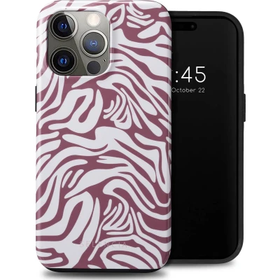 Afbeelding van Selencia Hoesje Geschikt voor iPhone 15 Pro Max Vivid Backcover Trippy Swirl Dark Rose
