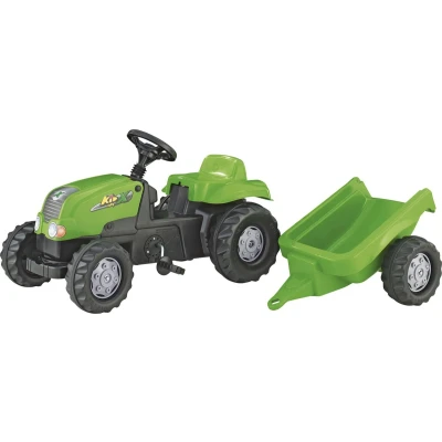Afbeelding van Rolly Toys Rollykid Traptractor Met Aanhanger ( Groen)
