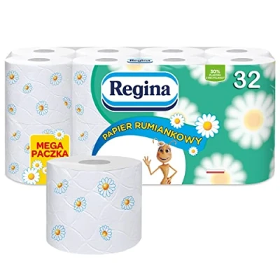 Afbeelding van REGINA Delicaat en duurzaam kamille toiletpapier / 32 rollen