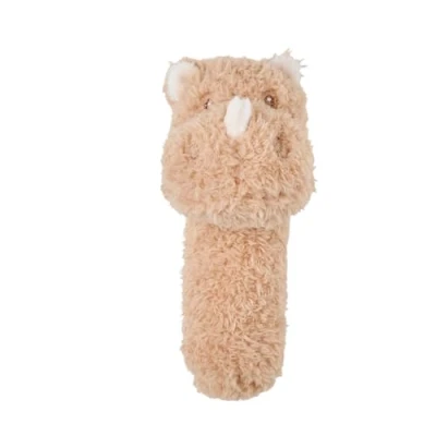 Afbeelding van Nattou TEDDY Rammelaar Neushoorn 14 cm Karamel