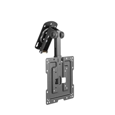 Afbeelding van PureMounts Plafondbeugel voor tv van 19 tot 43 inch, opvouwbaar, in hoogte verstelbaar, draaibaar, kantelbaar, VESA 200 x 200, zwart