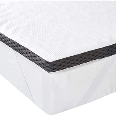 Afbeelding van Amazon Basics Comfort traagschuim topper met riemen, 4 cm, 90 x 190 cm