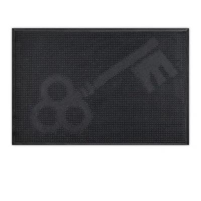 Afbeelding van Relaxdays deurmat rubber rechthoekig 40 x 60 cm voetmat buiten schoonloopmat