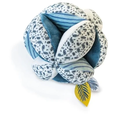 Afbeelding van Doudou et Compagnie Yoca Le Koala Ball Sensorial met rammelaar, DC3670, Blauw