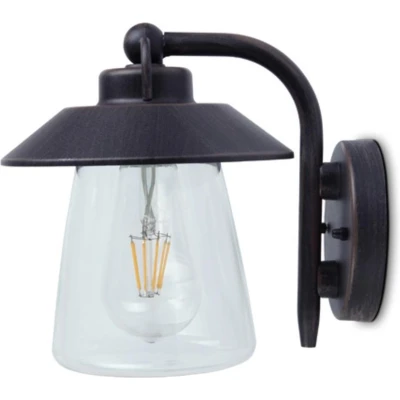 Afbeelding van LUTEC Cate Wandlamp voor buiten met E27 fitting Zwart