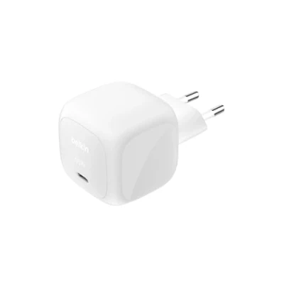 Afbeelding van Belkin USB C oplader, 65 W, snel opladen, oplader type C, compatibel met iPhone 16/15/14/13, Galaxy S25, Google Pixel 9, MacBook, iPad, AirPods, Chromebook enz. Wit
