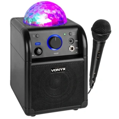 Afbeelding van Karaoke Set met Microfoon en Echo Effect Vonyx SBS50B Bluetooth Speaker Jelly Ball Licht 50 Watt