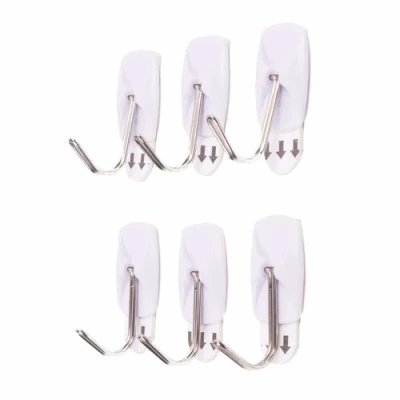 Afbeelding van Benson Zelfklevende Haken Set Verwijderbaar 2.1 x 3 cm Wit 6 stuks