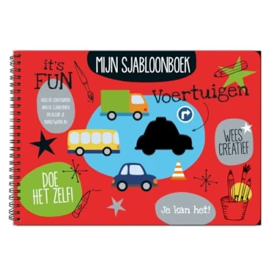 Afbeelding van Interstat Boek Mijn Sjabloonboek Voertuigen