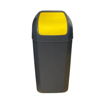 Afbeelding van Cube Afvalemmer met kanteldeksel, 15 liter, geel