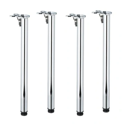Afbeelding van tafelpoten inklapbaar set van 4 71 x 5 cm metaal tot 160 kg zilver