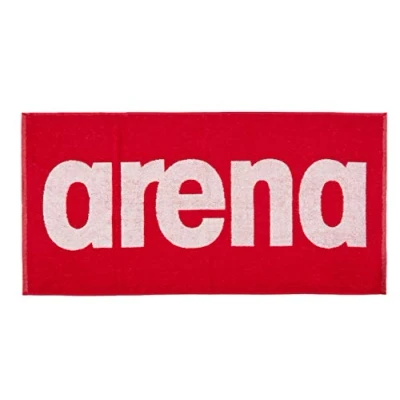 Afbeelding van arena Handdoek van katoen, zacht, rood wit, Eén maat