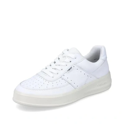 Afbeelding van Rieker M8415 lage sneakers voor dames, losse zool, Wit 80