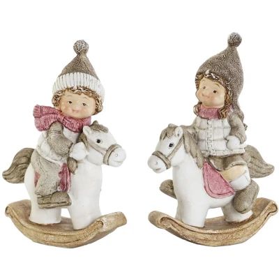 Afbeelding van Kerstversiering DKD Home Decor Multicolour 8,8 x 4,8 12,5 cm (2 Stuks)