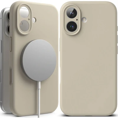 Afbeelding van RINGKE SILICONEN MAGNETISCHE MAGSAFE IPHONE 16 STEEN