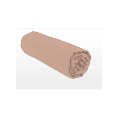 Image de Home Linge Passion Drap Housse Rose poudré 180x200 +25 cm 100% Coton 57 Fils Label Oeko Tex