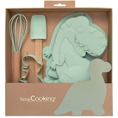 Image de Coffret d&#039;ustensiles à pâtisserie pour enfants Dinosaure ScrapCooking