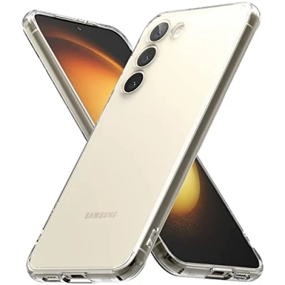 Afbeelding van Ringke Fusion Beschermhoes compatibel met Samsung Galaxy S23 5G (2023), matte achterkant satijnen textuur, transparant mat