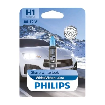 Image de Philips automotive lighting WhiteVision ultra H1 lampe pour éclairage avant, blister de 1 Blanc
