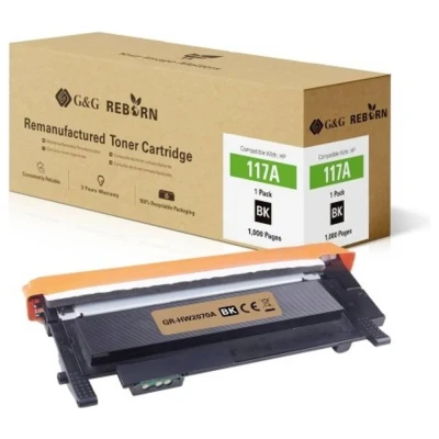 Afbeelding van G&amp;G Toner vervangt HP 117A Compatibel Zwart 1000 bladzijden Reborn remanufactured 21277
