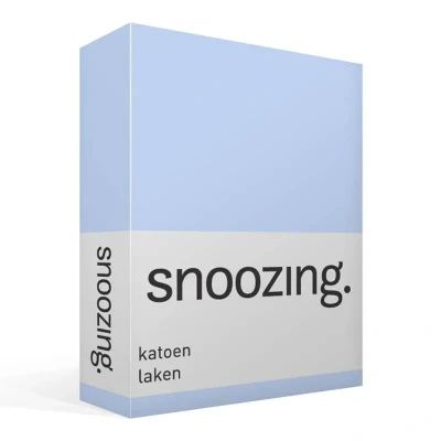 Afbeelding van Snoozing Laken Katoen Tweepersoons 200x260 cm Hemel