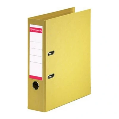 Afbeelding van Pergamy Ordner A4 8cm Geel 1x
