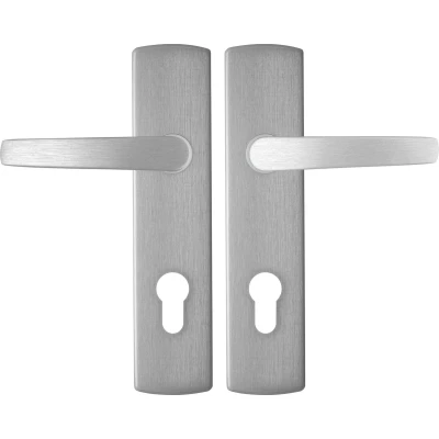 Afbeelding van Deurklink met cilinderschild AXA Curve 72 mm (Aluminium)