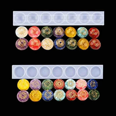 Afbeelding van FineInno Epoxyhars mallen orgoniet mal siliconen chakra hanger gietvorm sieraden gietgereedschap DIY maken ambachten ketting (orgon molds)