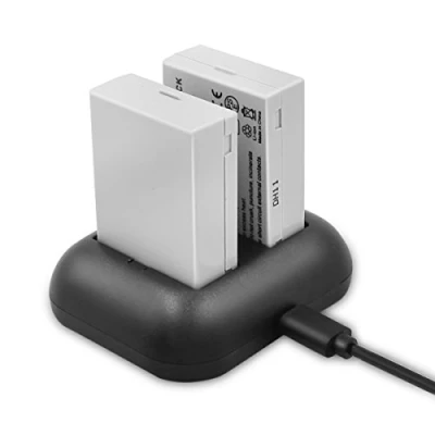 Afbeelding van ENEGON Reservebatterij (2 pakketten) en dubbele snellader voor Canon LP E8 EOS Rebel T2i, T3i, T4i, T5i, 550D, 600D, 650D, 700D, Kiss X4, X5, X6, LC E8E digitale camera
