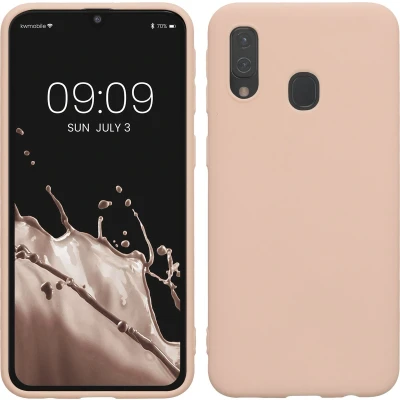 Afbeelding van kwmobile telefoonhoesje geschikt voor Samsung Galaxy A40 Hoesje smartphone Back cover in kokosmelk