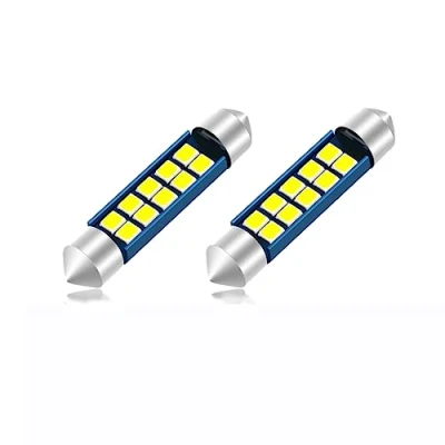 Afbeelding van C5W led lampen, 41 mm, 42 12 V, 6000 K, wit, super glanzend, voor kentekenplaatverlichting en binnenverlichting van auto, Canbus, foutvrij, 2 stuks
