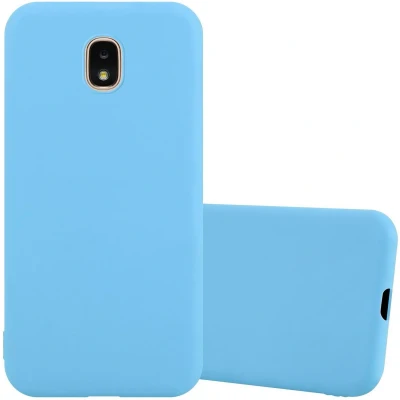 Afbeelding van Cadorabo Hoesje geschikt voor Samsung Galaxy J3 2018 in CANDY BLAUW Beschermhoes gemaakt van flexibel TPU silicone Case Cover