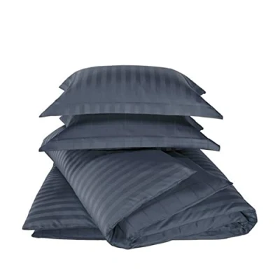 Afbeelding van De Witte Lietaer Dekbedovertrek Katoen Satijn Zygo Lits Jumeaux 240 x 220 cm Blauw
