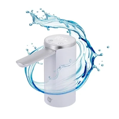 Afbeelding van NK Waterdispenser met led display, 4 verdelingsvolumes 200/600/800 ml/continu, 1200 mAh, touch bediening, karaffen en flessen 1,5 l, 5,7 10 11,3 15 18,9 wit