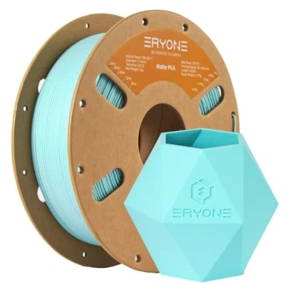 Afbeelding van ERYONE Matte PLA filament 1,75 mm, 3D printerfilament 1 kg spoel, +/ 0,03 mintgroen