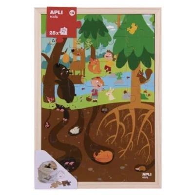 Afbeelding van Apli Kids Houten puzzel Bos
