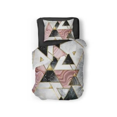 Afbeelding van Eleganzzz Dekbedovertrek Geometric Multi 140x200/220cm Micropercal Eenpersoons Dekbedovertrekken