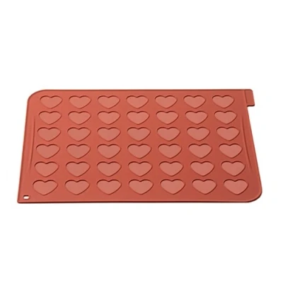 Afbeelding van Siliconen Bakmat macarons Hartmodel 30x40cm / 42