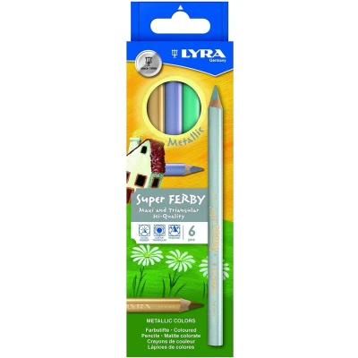Afbeelding van Lyra Potloden super ferby metallic 6 stuks