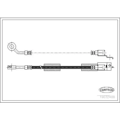 Afbeelding van CORTECO 19032488 Remslang Vooras 413 JEEP: Grand Cherokee I
