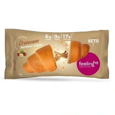 Afbeelding van FeelingOK Croissant Hazelnoot +Protein (1x65 gr)